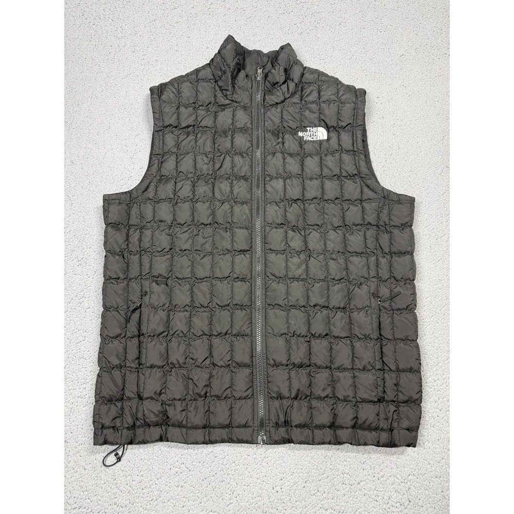 The North Face Vest Mens Large Black Quilted Puffer Full Zip Outdoor NF0A8A51